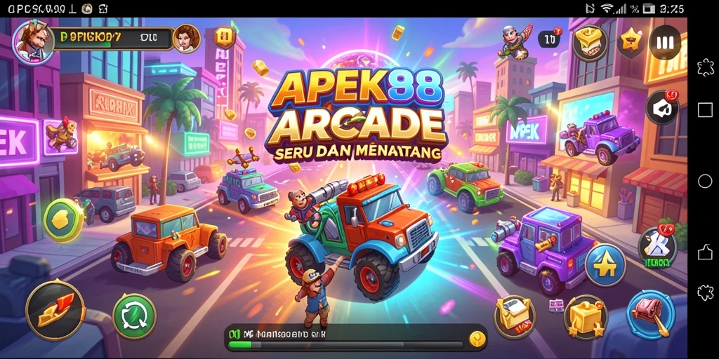 Screenshot utama APEK88 menampilkan gameplay Arcade yang seru dan menantang.