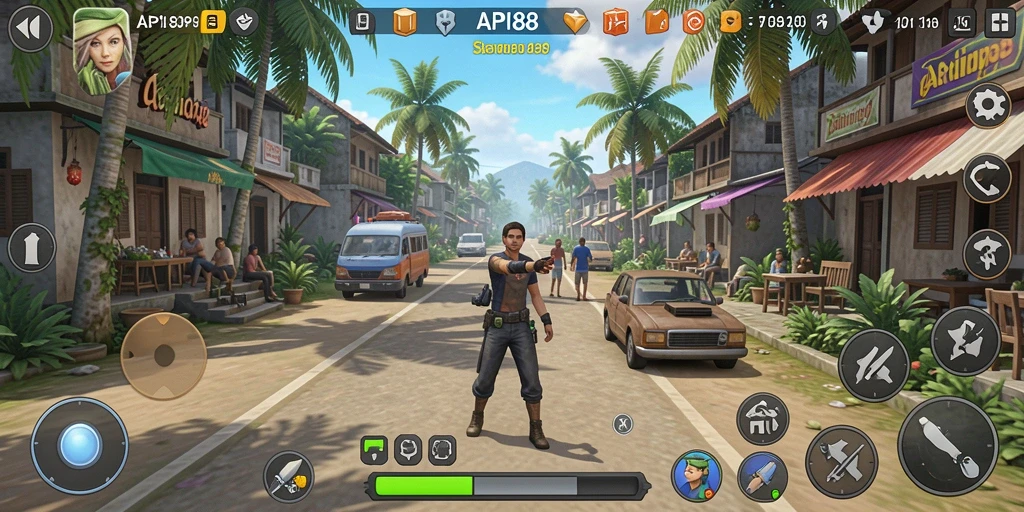 Screenshot API88 menampilkan berbagai aktivitas menarik dalam gameplay Simulation.