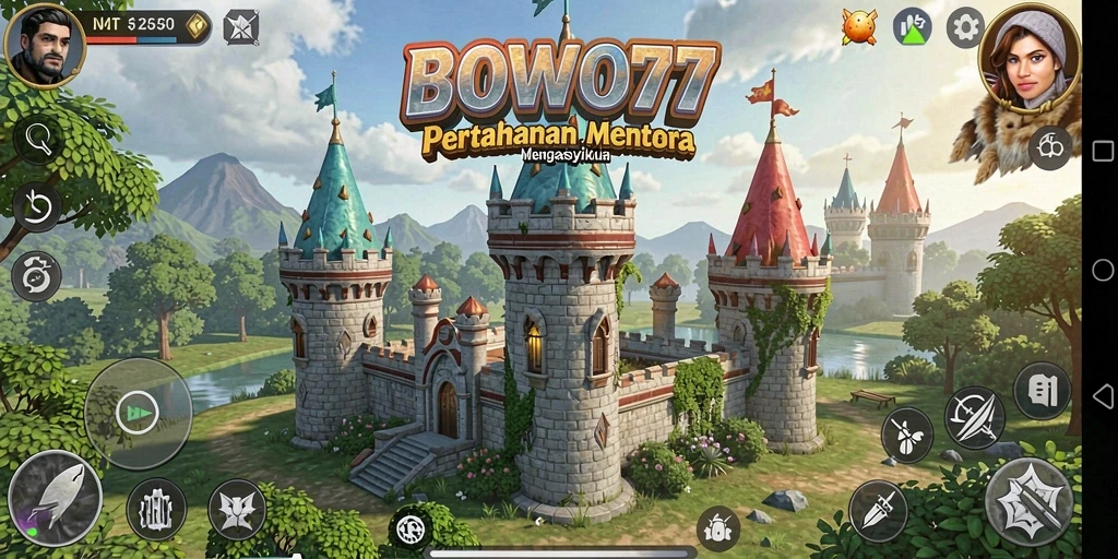 Gameplay seru BOWO77 dengan tampilan menara yang spektakuler.