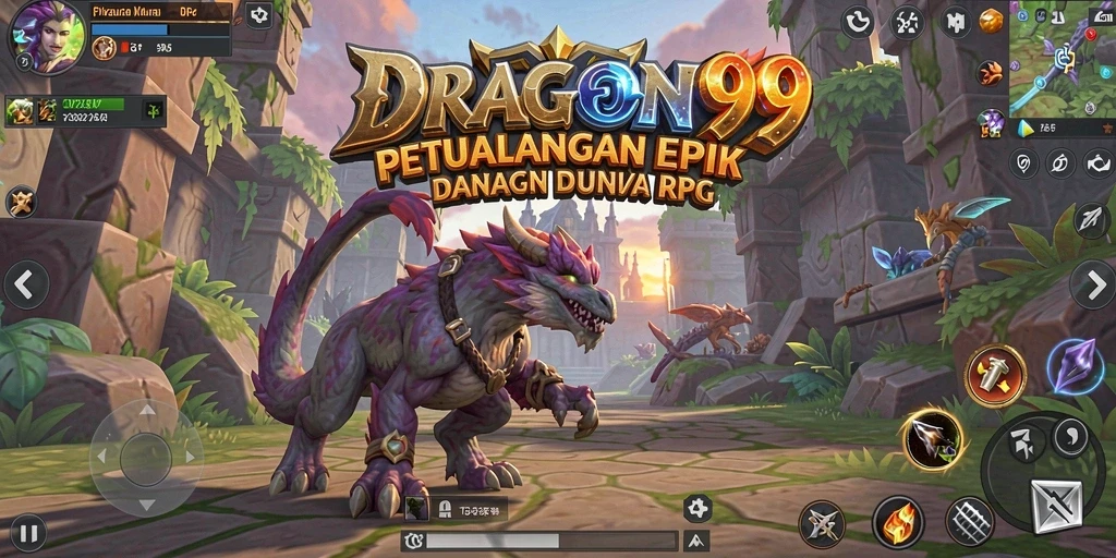 Tampilan gameplay menarik dari <strong>DRAGON99</strong> yang menampilkan pertempuran seru dan karakter fantastis.
