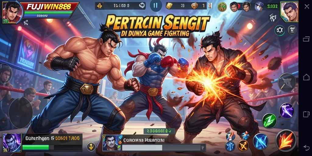 Tangkapan layar dari gameplay FUJIWIN88 memperlihatkan pertarungan penuh aksi.