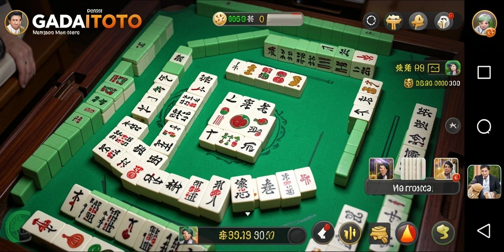 Tampilan gameplay GADAITOTO yang menampilkan keseruan bermain Mahjong.