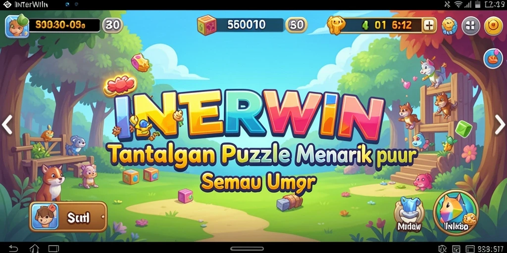 Tampilan gameplay INTERWIN dengan berbagai tantangan puzzle yang menarik.