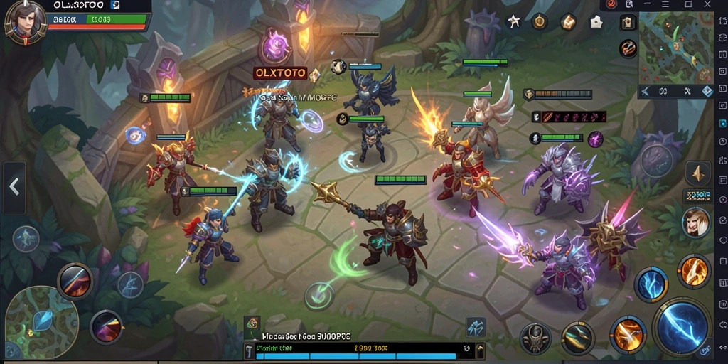 Tangkapan layar OLXTOTO menunjukkan pertempuran seru dalam dunia MMORPG.
