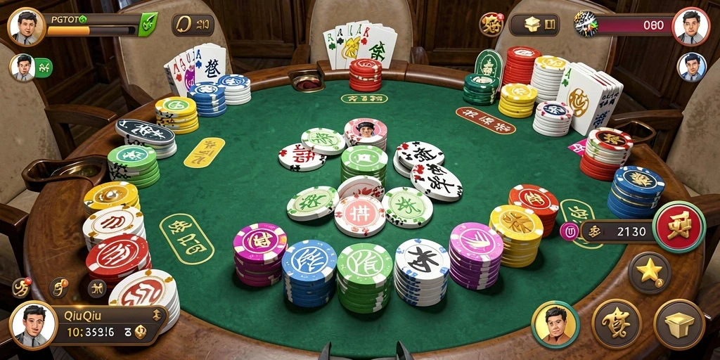 Tampilan gameplay QiuQiu yang menarik dan interaktif.