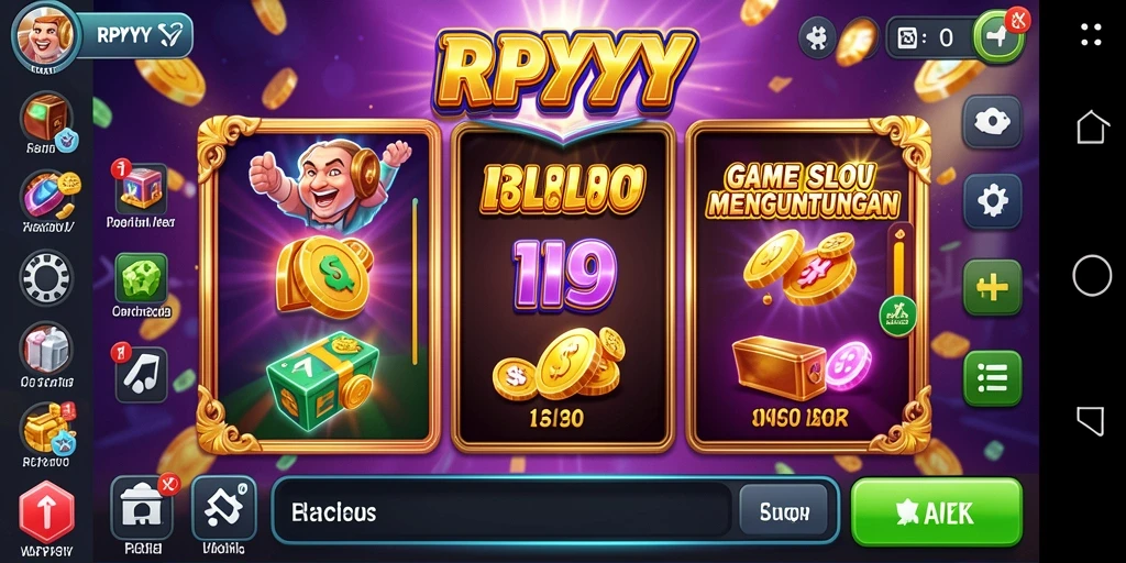 Screenshot utama RPYYY menampilkan gameplay Slot yang menyenangkan dan penuh warna.