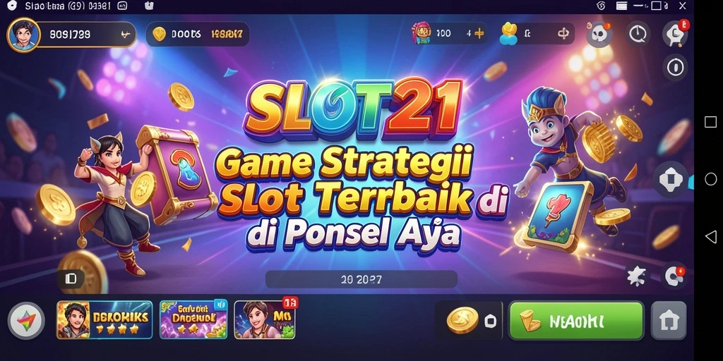 Tampilan gameplay menarik dalam SLOT21 di layar ponsel.