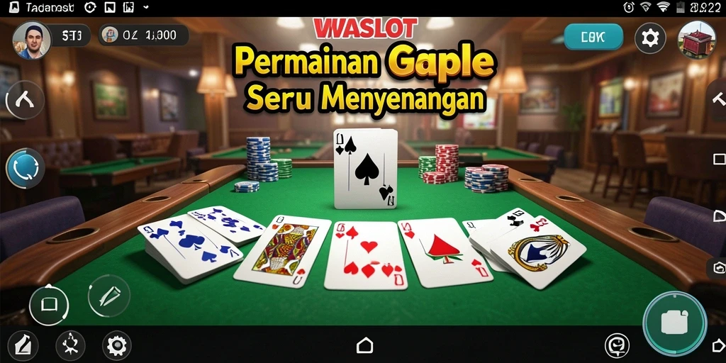 Tampilan gameplay seru dari permainan Gaple WASLOT.