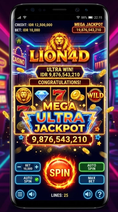 Tampilan antarmuka pengguna yang menarik di lion4d.